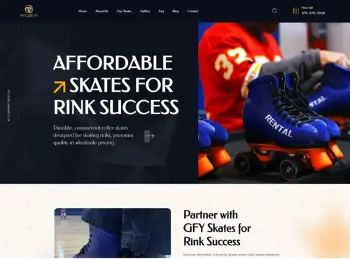GFY Skates website by WP Developers