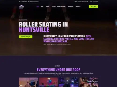 Roller Time website by WP Developers